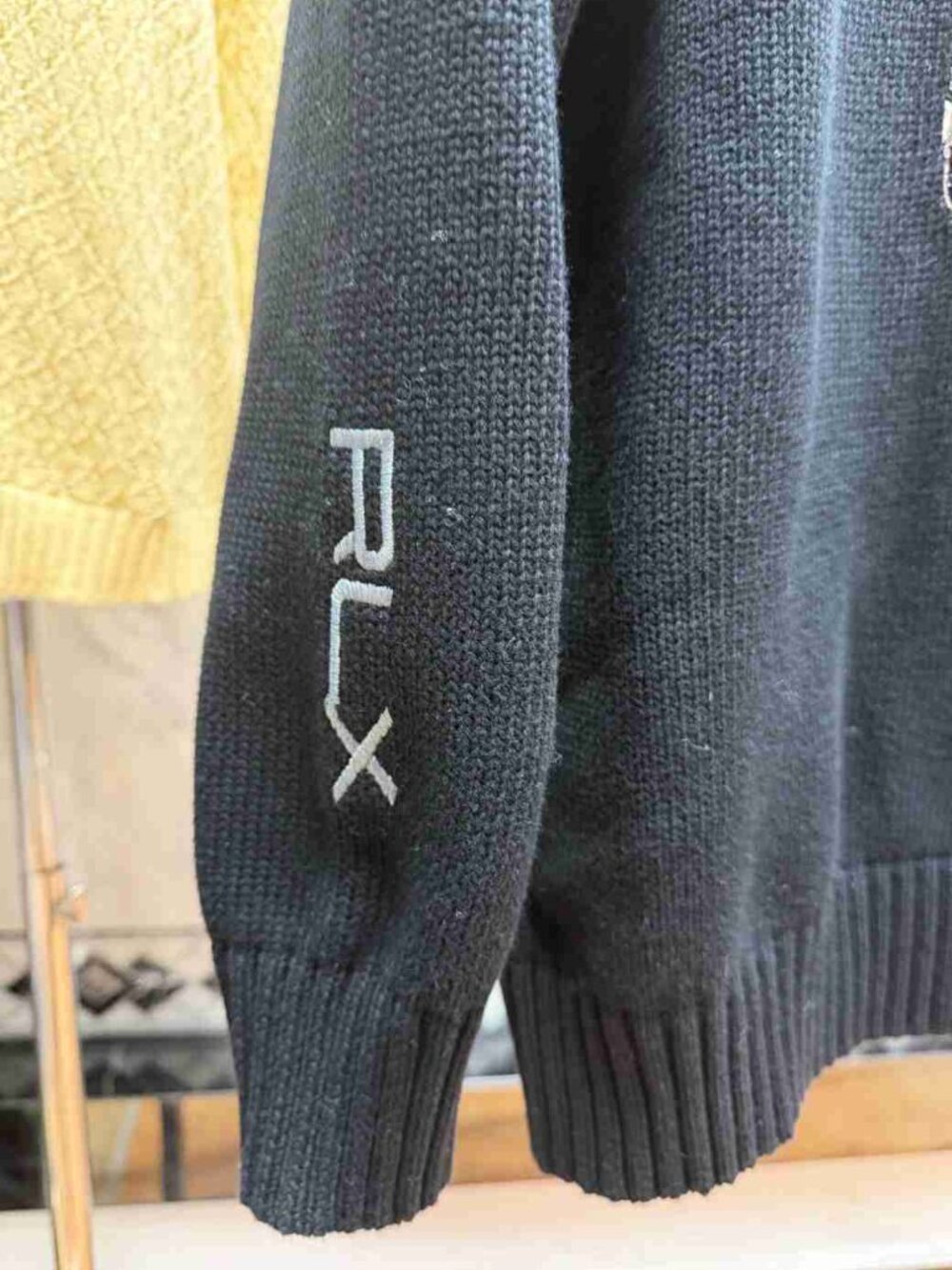 Polo Ralph Lauren Golf Bear Black Crewneck Sweater - Picture 6 of 7